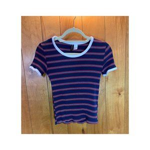 Womens Divided Striped T Shirt